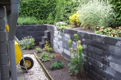 muur van stapelblokken
