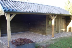 tuinhuis bestrating/oprit bestrating/keramisch terras